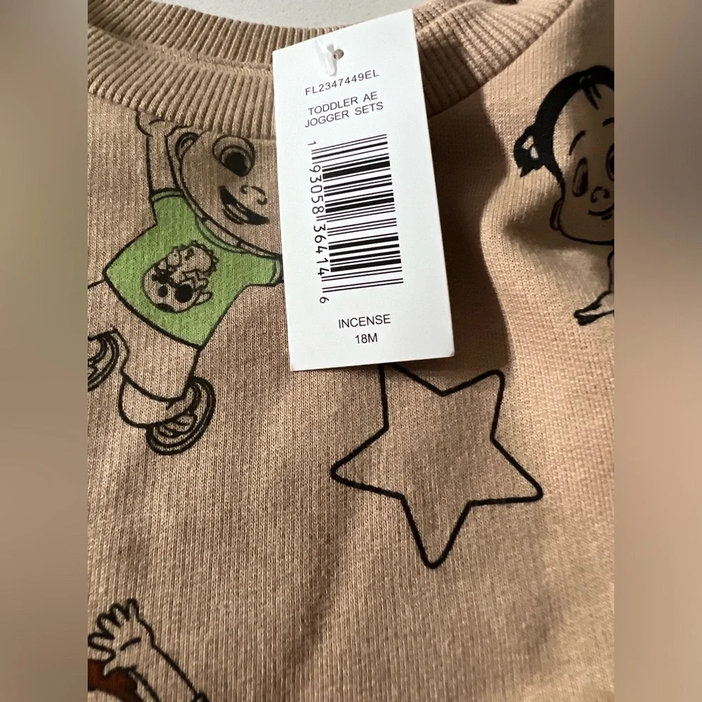 CoComelon‎ 2 Piece Baby Pullover & Jogger Pants Set Tan 18 Month NWT